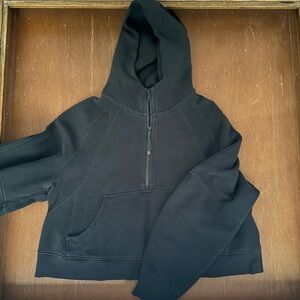 Black Lululemon Scuba Oversized Half-Zip Hoodie